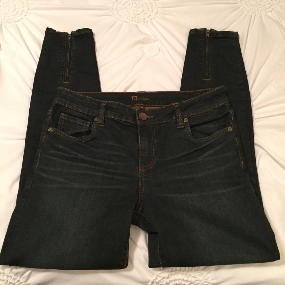 Kut from the Kloth Skinny jeans zipper detail jean